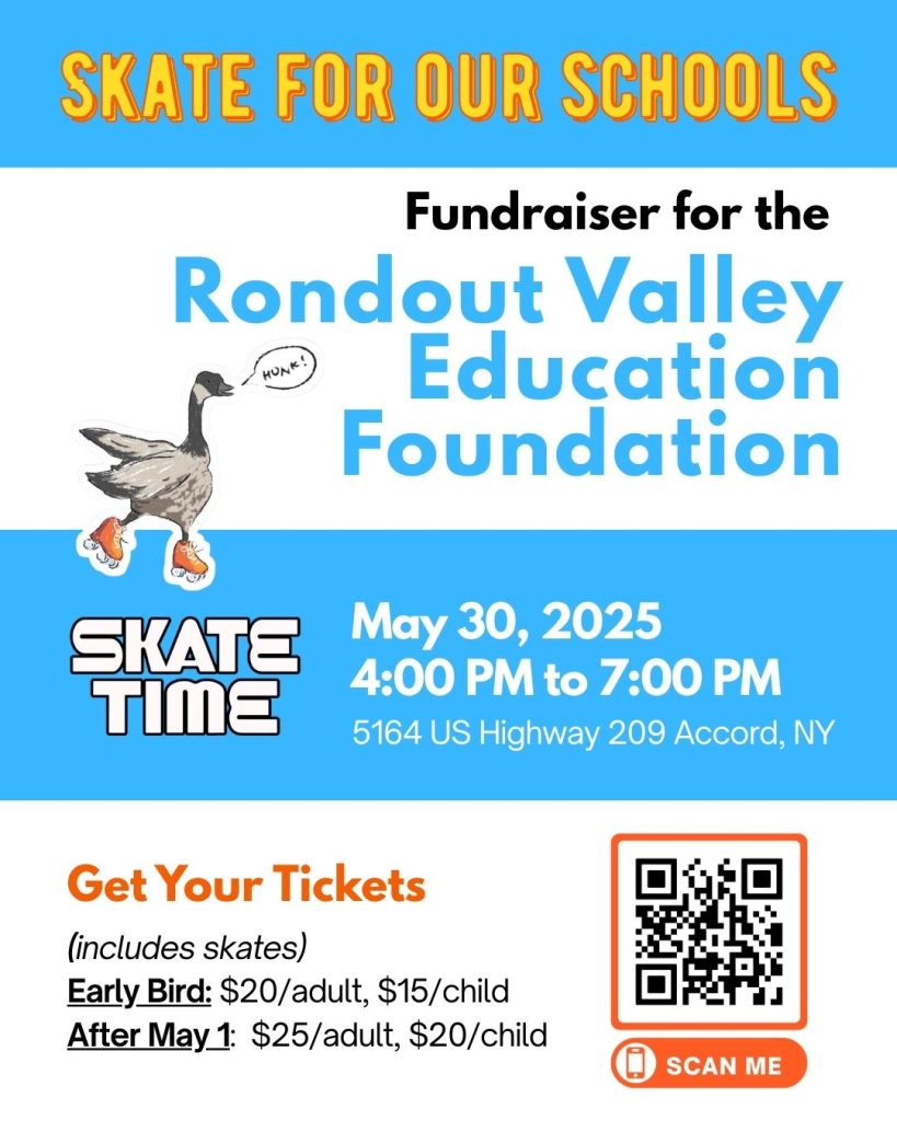 Rondout valley Education Foundation Skate for our schools fundraiser
